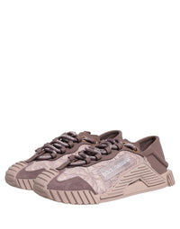 Dolce & Gabbana Dolce & Gabbana Pink Lace NS1 Low Top Sneaker Sports Women's Shoes