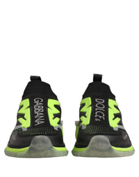 Dolce & Gabbana Black Green Sorrento Low Top Sneakers Men's Shoes