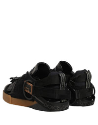 Dolce & Gabbana Black Leather Low Trainers Men Sneakers Men's Shoes