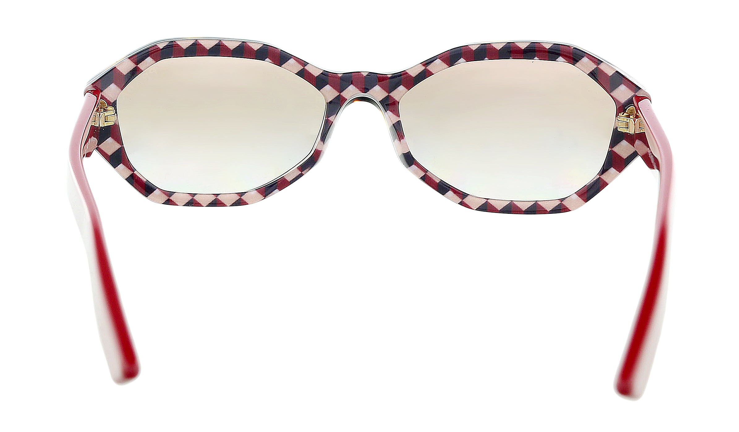 Prada Tortoise/Red Oval 0PR 20VS 5144O0 Sunglasses