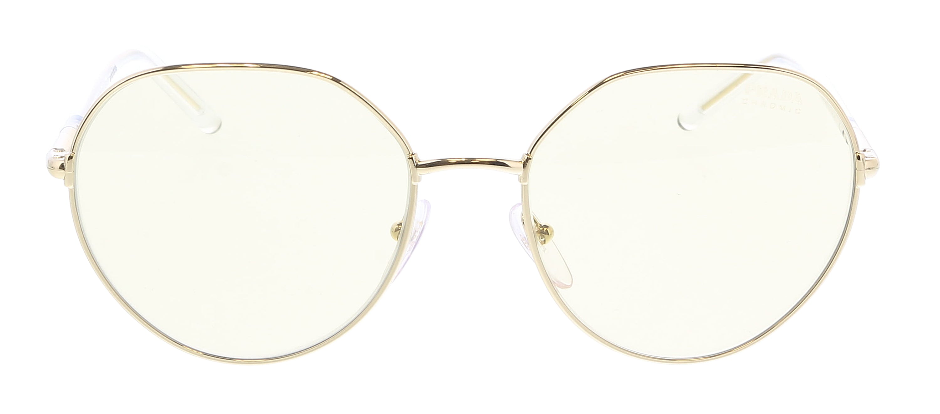 Prada Pale Gold Round 0PR 65XS ZVN01F Sunglasses