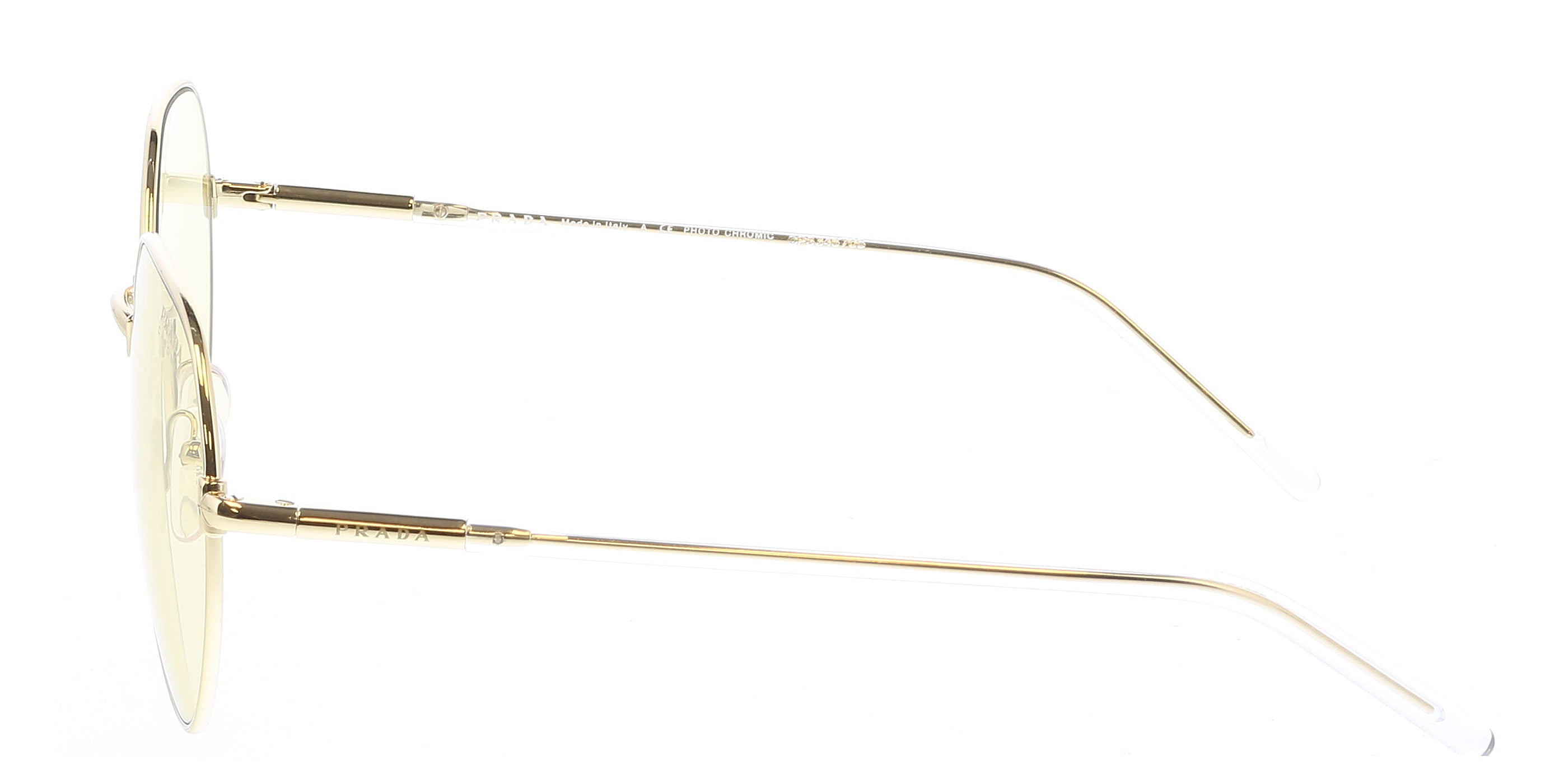 Prada Pale Gold Round 0PR 65XS ZVN01F Sunglasses