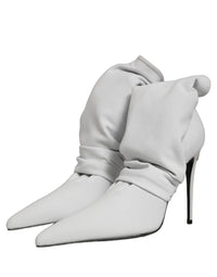 Dolce & Gabbana Gray Stretch Socks Heels Ankle Boots Women's Shoes