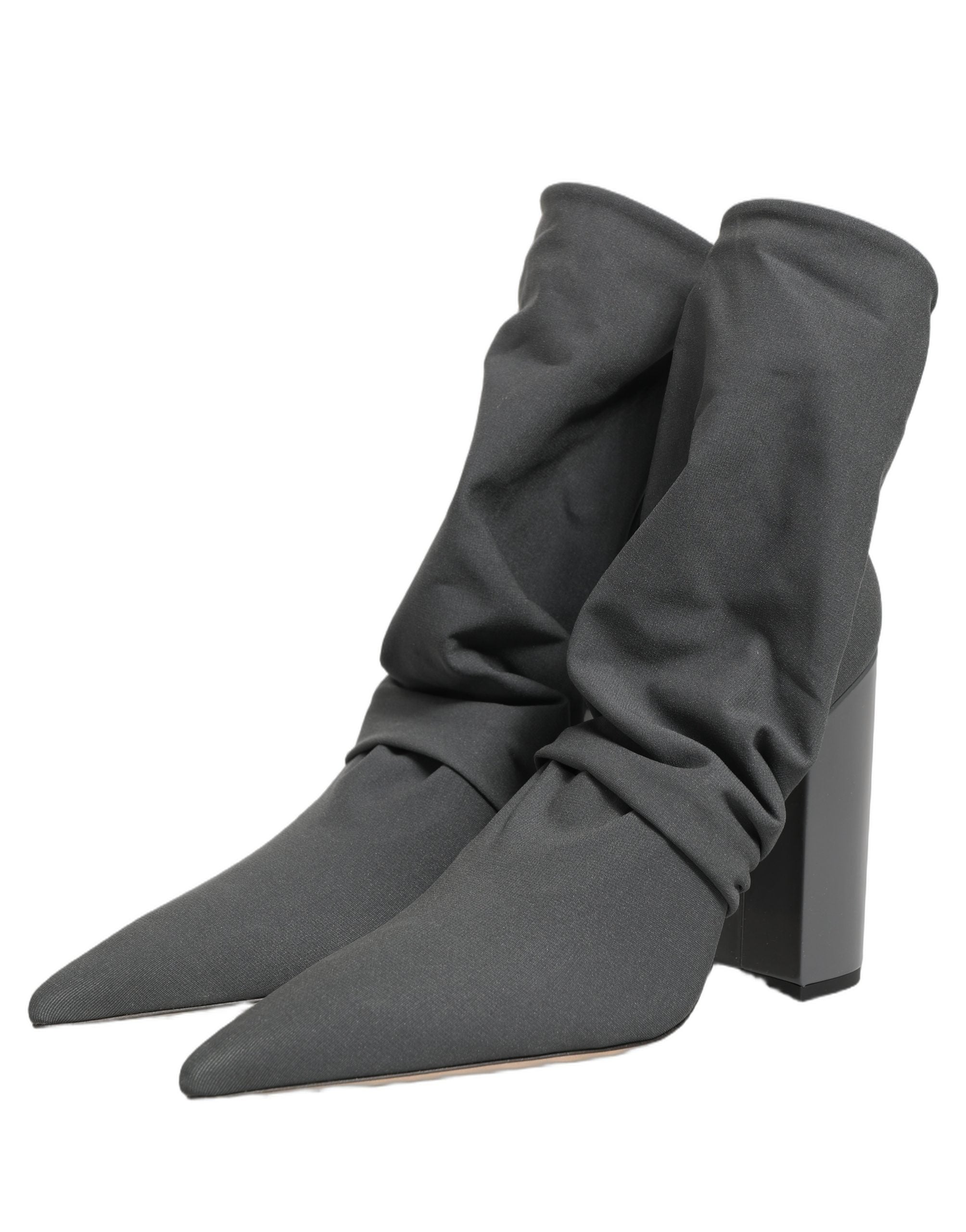 Dolce & Gabbana Gray Stretch Socks Heels Ankle Boots Women's Shoes