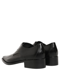 Dolce & Gabbana Dolce & Gabbana Black Leather Lace Up Derby Dress Women's Shoes