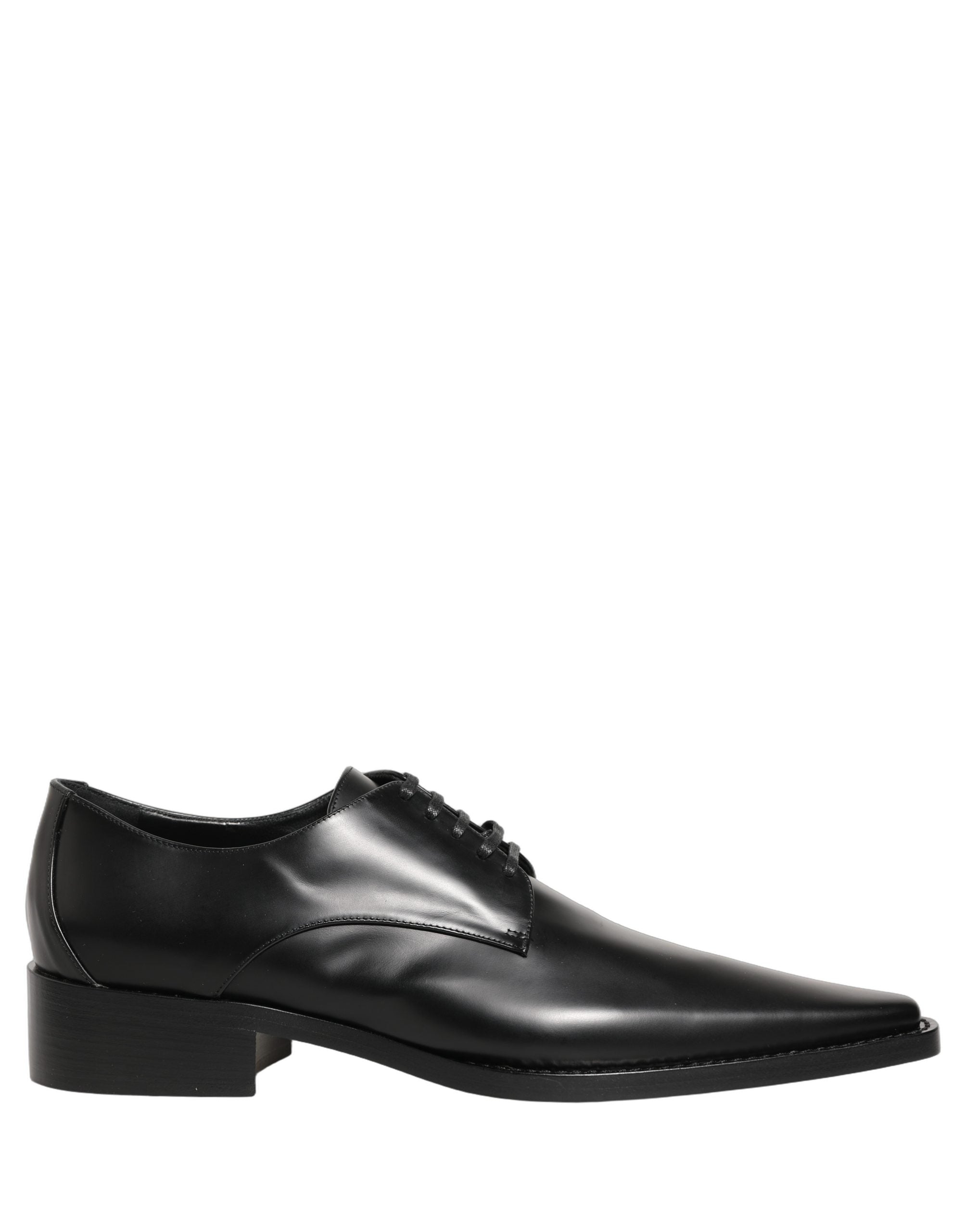 Dolce & Gabbana Dolce & Gabbana Black Leather Lace Up Derby Dress Women's Shoes