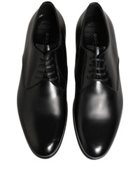 Dolce & Gabbana Dolce & Gabbana Black Leather Lace Up Derby Dress Women's Shoes