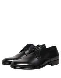 Dolce & Gabbana Dolce & Gabbana Black Leather Lace Up Derby Dress Women's Shoes