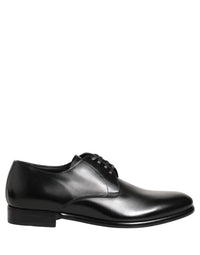 Dolce & Gabbana Dolce & Gabbana Black Leather Lace Up Derby Dress Women's Shoes