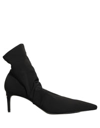 Dolce & Gabbana Black Stretch Socks Heels Ankle Boots Women's Shoes