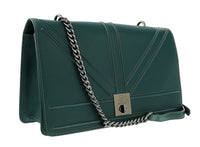 Pierre Cardin Teal Leather Medium Structured Shoulder Bag