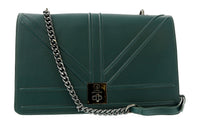 Pierre Cardin Teal Leather Medium Structured Shoulder Bag