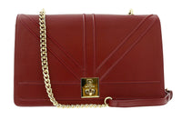 Pierre Cardin Burgundy Leather Medium Structured Shoulder Bag