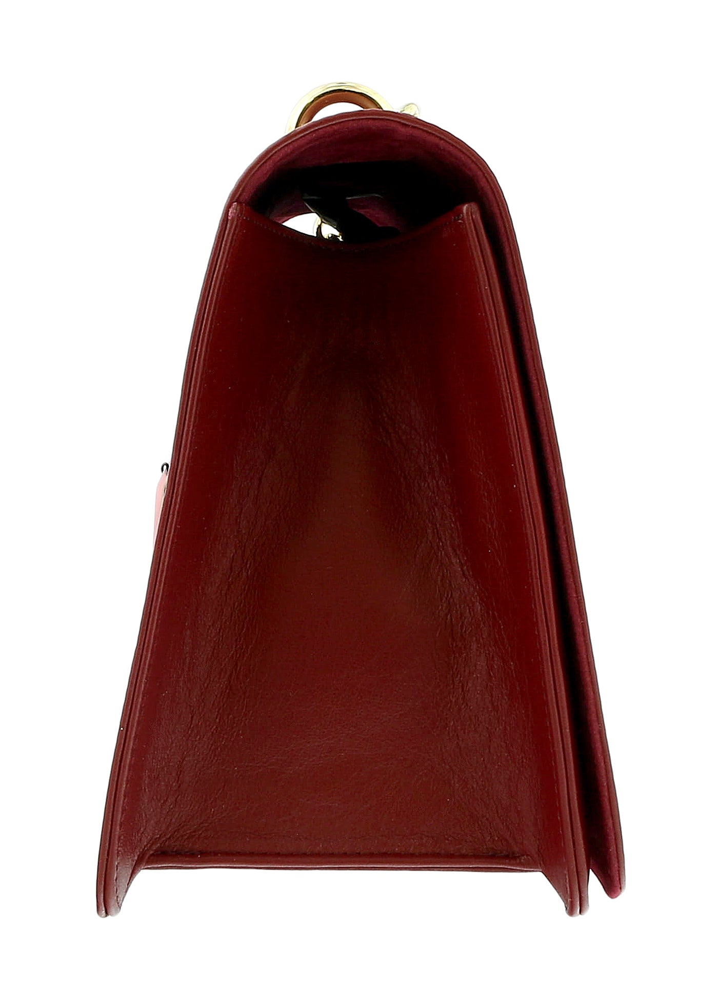 Pierre Cardin Burgundy Leather Medium Structured Shoulder Bag