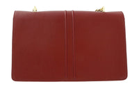 Pierre Cardin Burgundy Leather Medium Structured Shoulder Bag