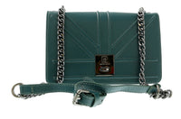 Pierre Cardin Teal Leather Large Structured Shoulder Bag