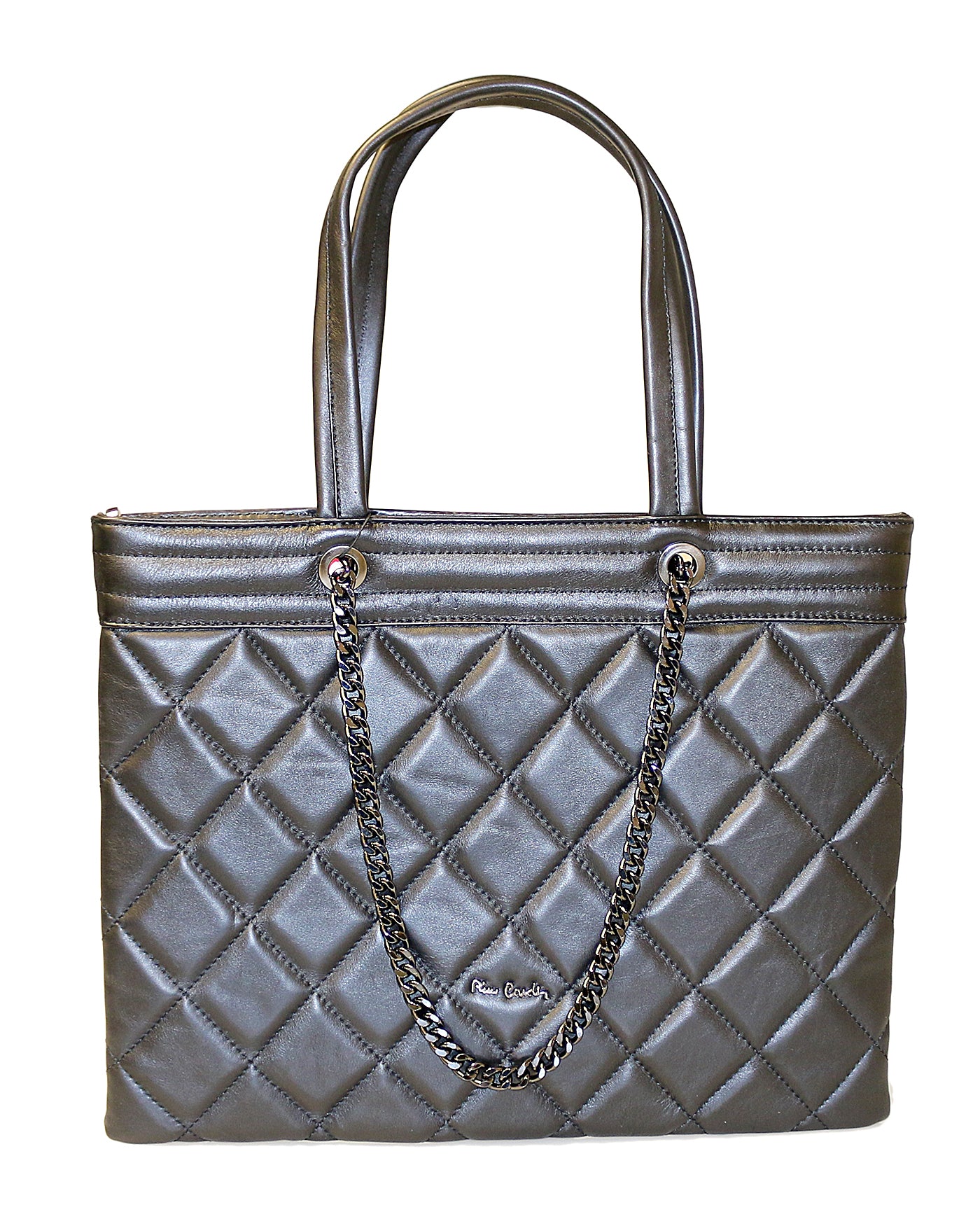 Pierre Cardin Large Black Structured Square Shoulder Bag