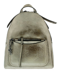 Pierre Cardin Bronze Leather Metallic Large Fashion Backpack