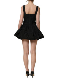 Dolce & Gabbana Black Nylon A-Line Sleeveless Mini Women's Dress