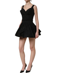 Dolce & Gabbana Black Nylon A-Line Sleeveless Mini Women's Dress