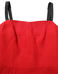 Dolce & Gabbana Red Stretch Bodycon Sheath Knee Length Women's Dress