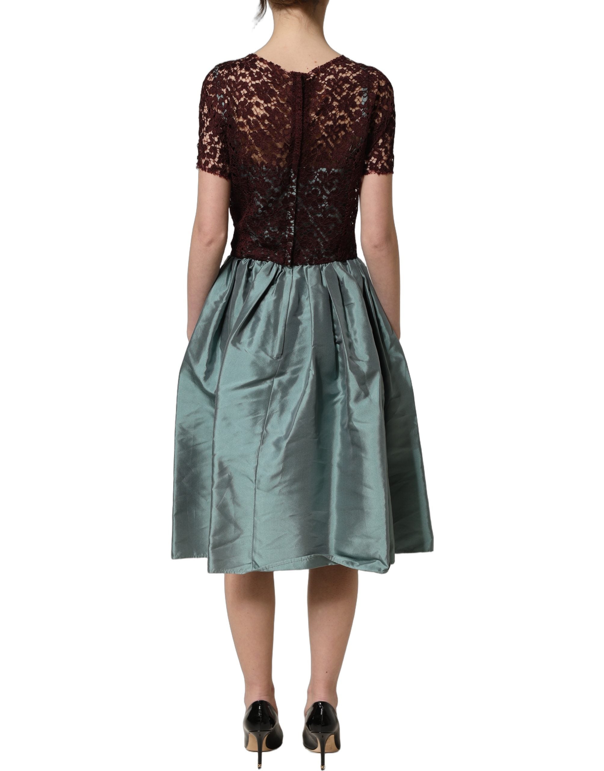 dolce & gabbana floral-lace midi dress Floral lace midi dress in Black for Women