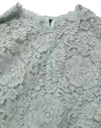 Dolce & Gabbana Dolce & Gabbana Mint Green Lace Sleeveless Knee Length Women's Dress