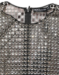 Dolce & Gabbana Beige Crystal Embellished Long Gown Women's Dress