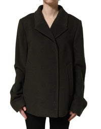 Dolce & Gabbana Dolce & Gabbana Dark Green Double Breasted Peacoat Women's Jacket