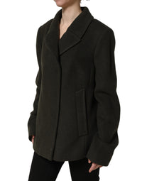 Dolce & Gabbana Dolce & Gabbana Dark Green Double Breasted Peacoat Women's Jacket