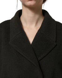 Dolce & Gabbana Dolce & Gabbana Dark Green Double Breasted Peacoat Women's Jacket