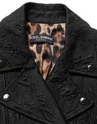 Dolce & Gabbana Dolce & Gabbana Black Floral Brocade Biker Blouson Women's Jacket