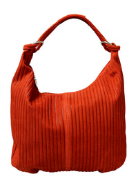 Pierre Cardin Red Leather Large Hobo Relaxed Suede Shoulder Bag