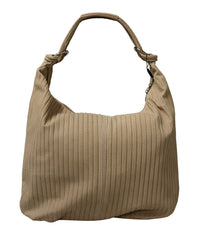 Pierre Cardin Beige Leather Large Hobo Relaxed Suede Shoulder Bag