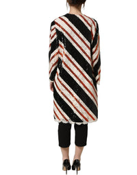 Dolce & Gabbana Dolce & Gabbana Multicolor Stripe Sequin Duster Coat Women's Jacket