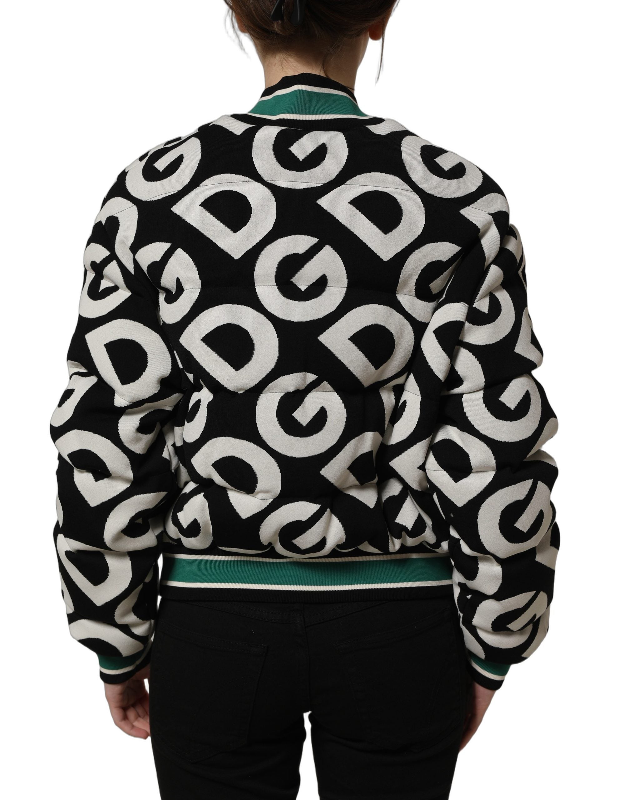 Dolce & Gabbana Dolce & Gabbana Multicolor Logo Full Zip Bomber Women's Jacket