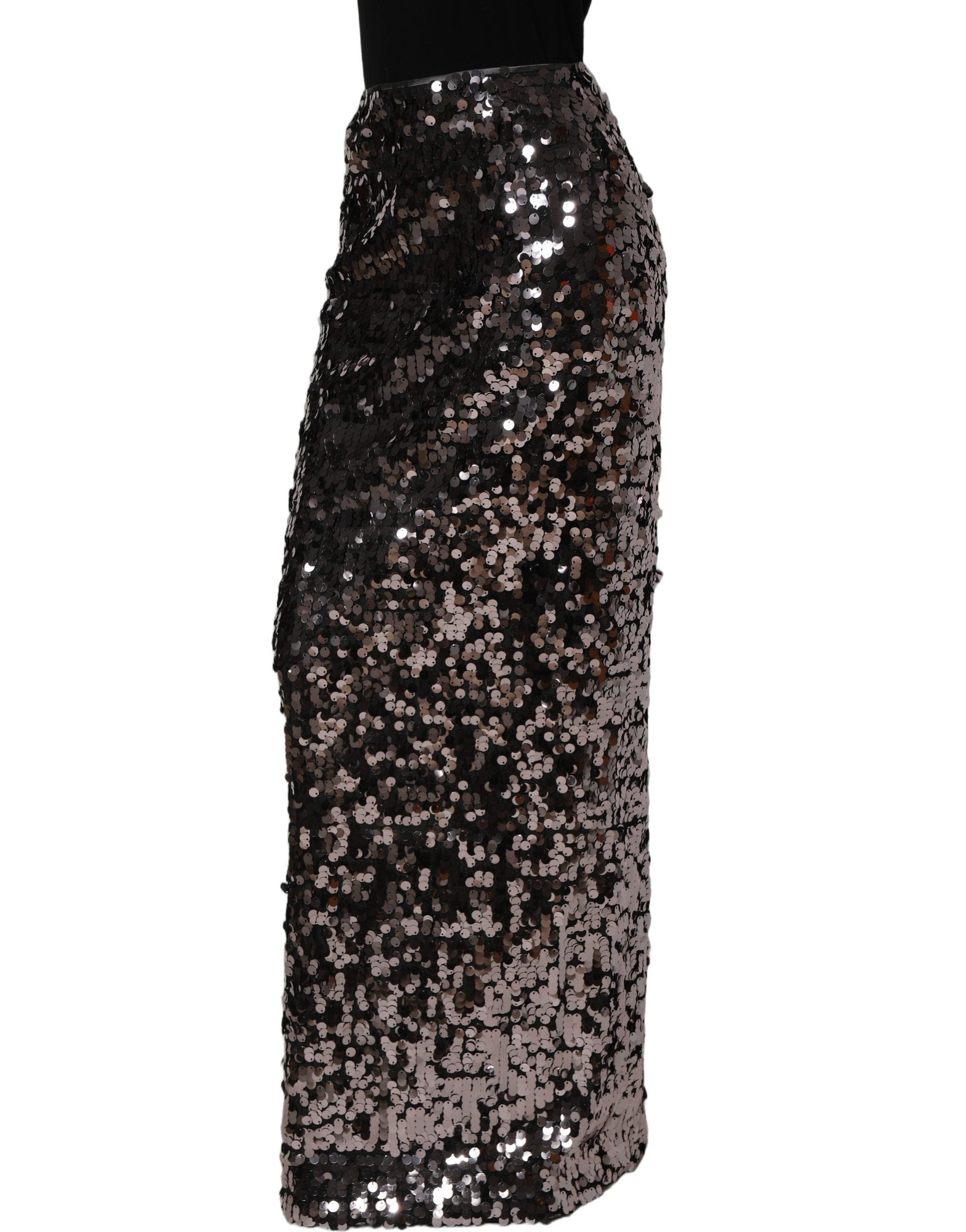 Dolce & Gabbana Dolce & Gabbana Brown Sequinned Embellished PencilCut Women's Skirt