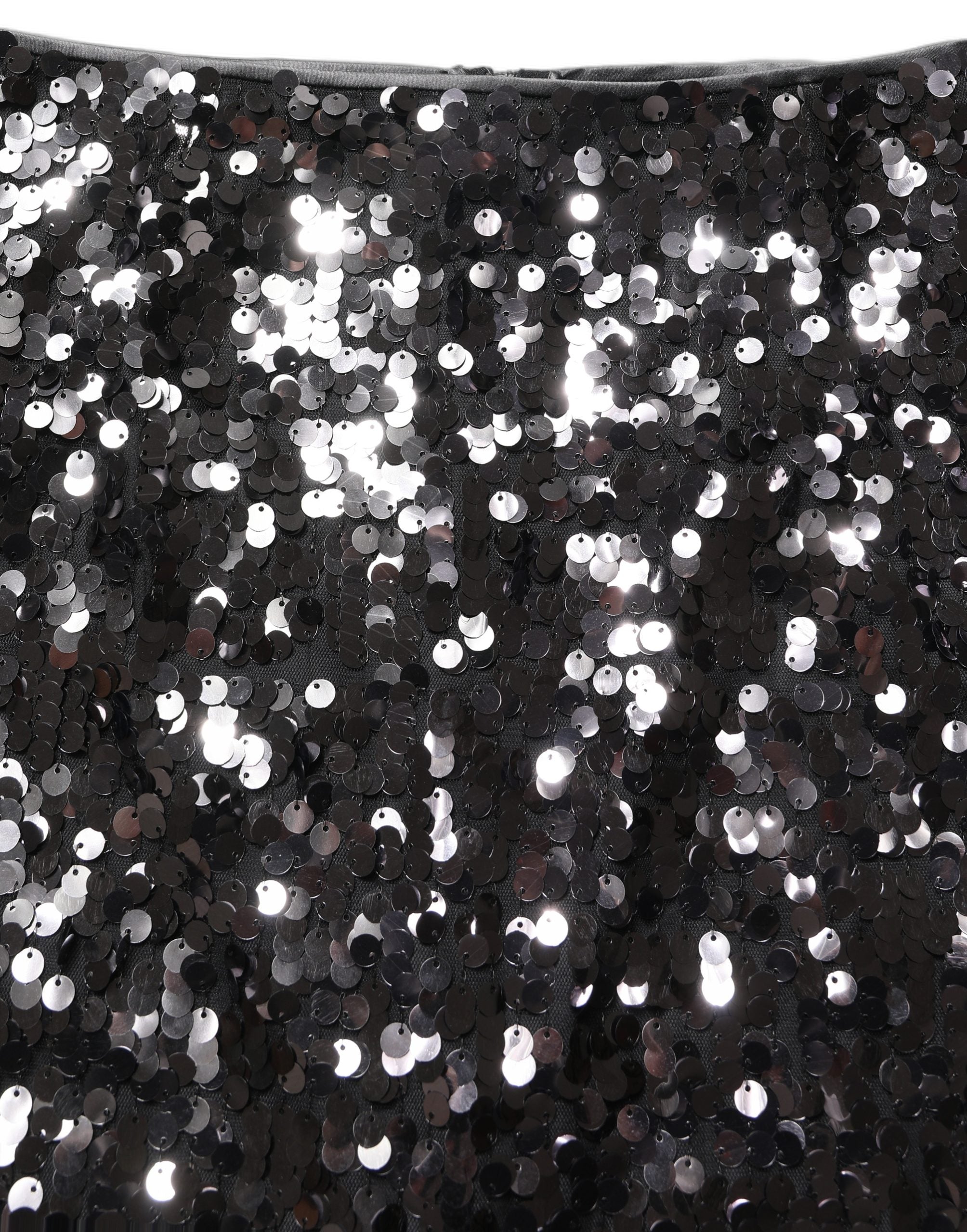 Dolce & Gabbana Dolce & Gabbana Brown Sequinned Embellished Pencil Cut Women's Skirt