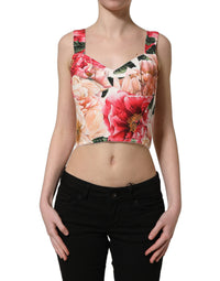 Dolce & Gabbana Dolce & Gabbana Multicolor Floral Cropped Bustier Tank Women's Top