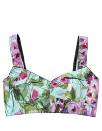 Dolce & Gabbana Dolce & Gabbana Multicolor Floral Cropped Bustier Tank Women's Top