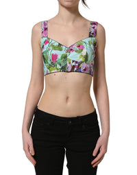 Dolce & Gabbana Dolce & Gabbana Multicolor Floral Cropped Bustier Tank Women's Top