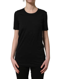 Dolce & Gabbana Dolce & Gabbana Black Cotton Short Sleeves Crew Neck Women's T-shirt