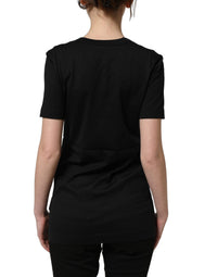 Dolce & Gabbana Dolce & Gabbana Black Cotton Short Sleeves Crew Neck Women's T-shirt