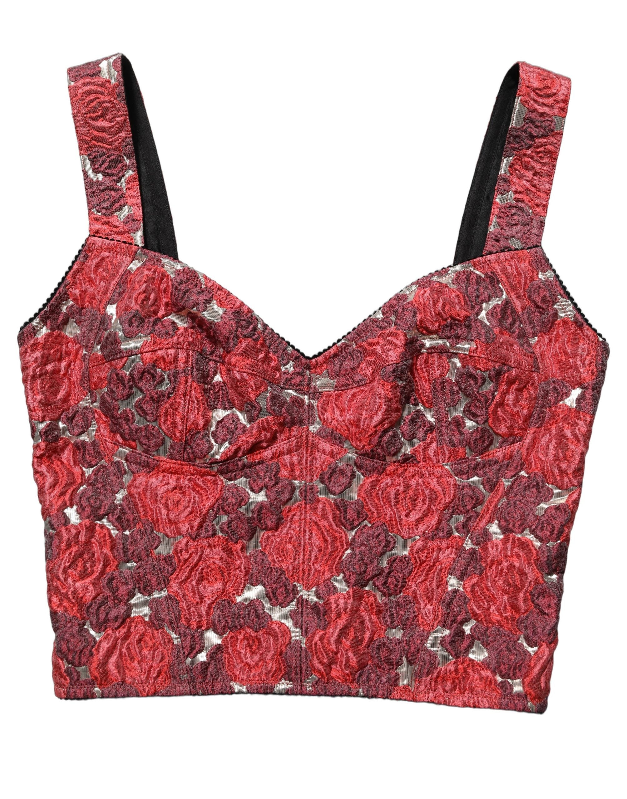 Dolce & Gabbana Dolce & Gabbana Multicolor Floral Cropped Bustier Tank Women's Top