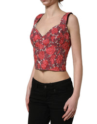 Dolce & Gabbana Dolce & Gabbana Multicolor Floral Cropped Bustier Tank Women's Top