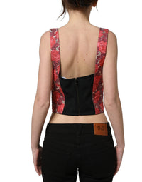 Dolce & Gabbana Dolce & Gabbana Multicolor Floral Cropped Bustier Tank Women's Top