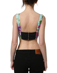 Dolce & Gabbana Dolce & Gabbana Multicolor Floral Cropped Bustier Tank Women's Top