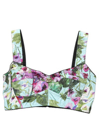 Dolce & Gabbana Dolce & Gabbana Multicolor Floral Cropped Bustier Tank Women's Top