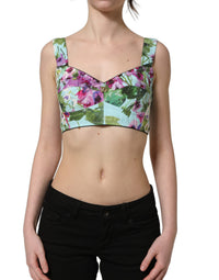 Dolce & Gabbana Dolce & Gabbana Multicolor Floral Cropped Bustier Tank Women's Top