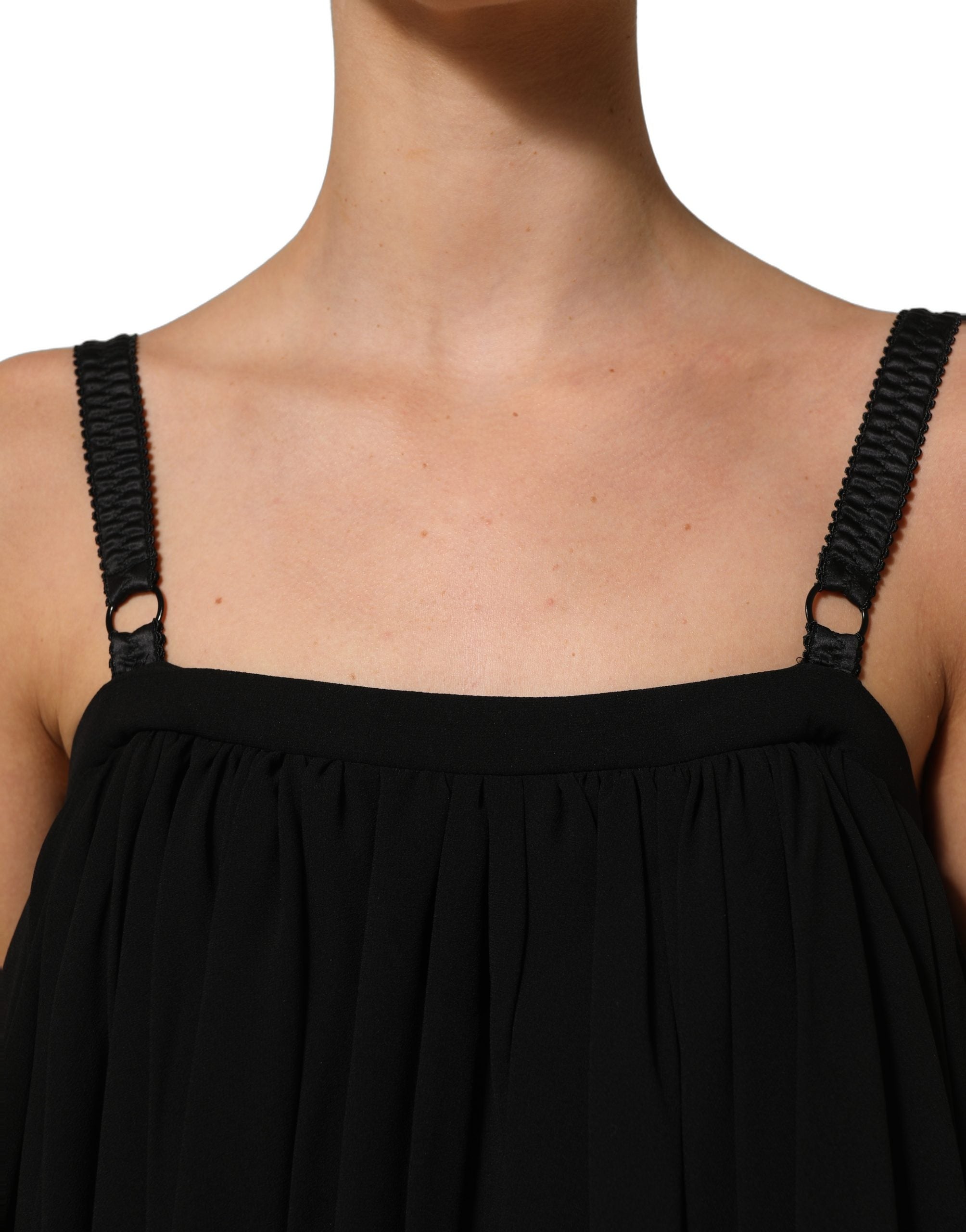 Dolce & Gabbana Dolce & Gabbana Black Sleeveless Floral Lace Tank Blouse Women's Top